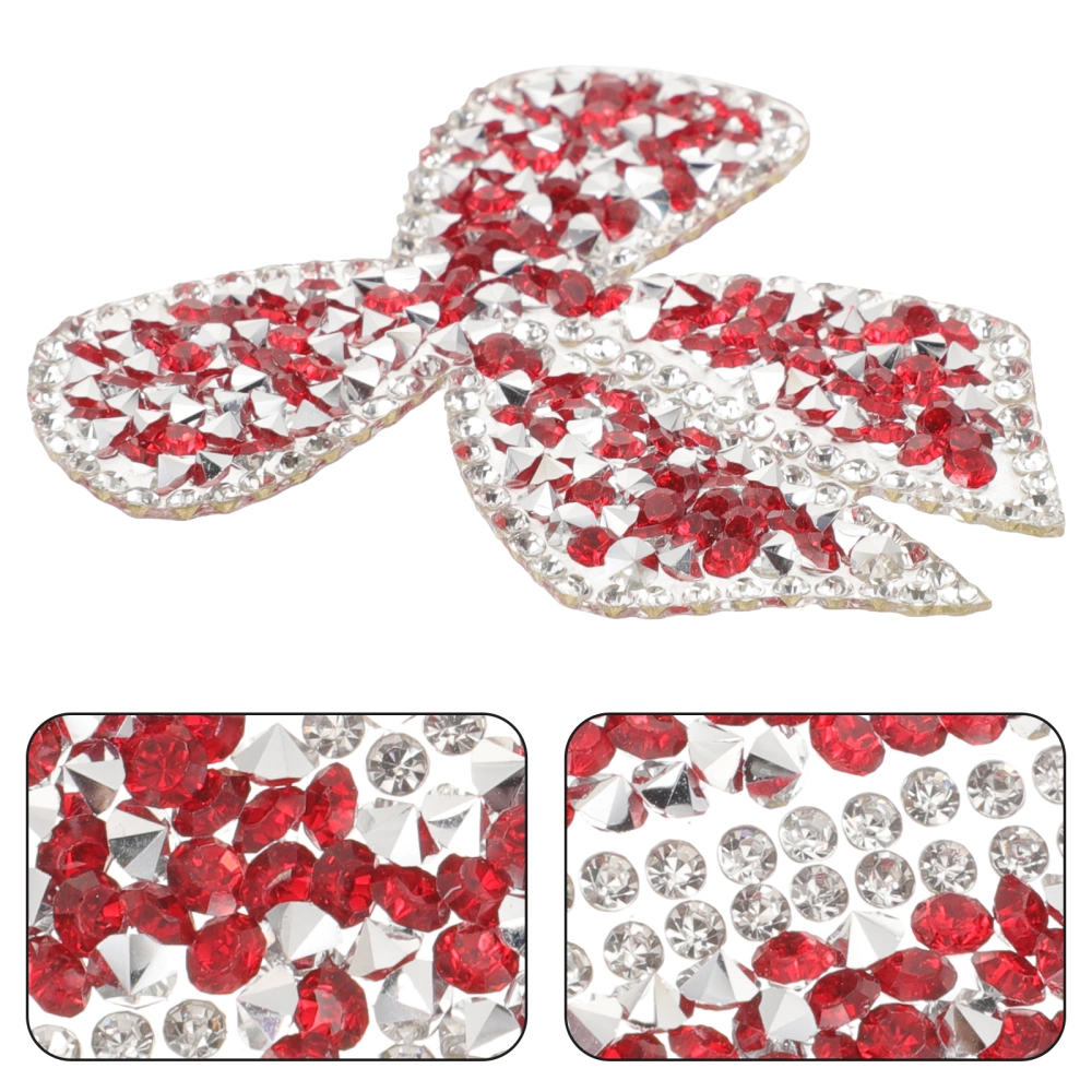 Rhinestone Applique Patch Decorative Sewing Bowknot Patch Bowknot Iron On Patch Clothing Decor