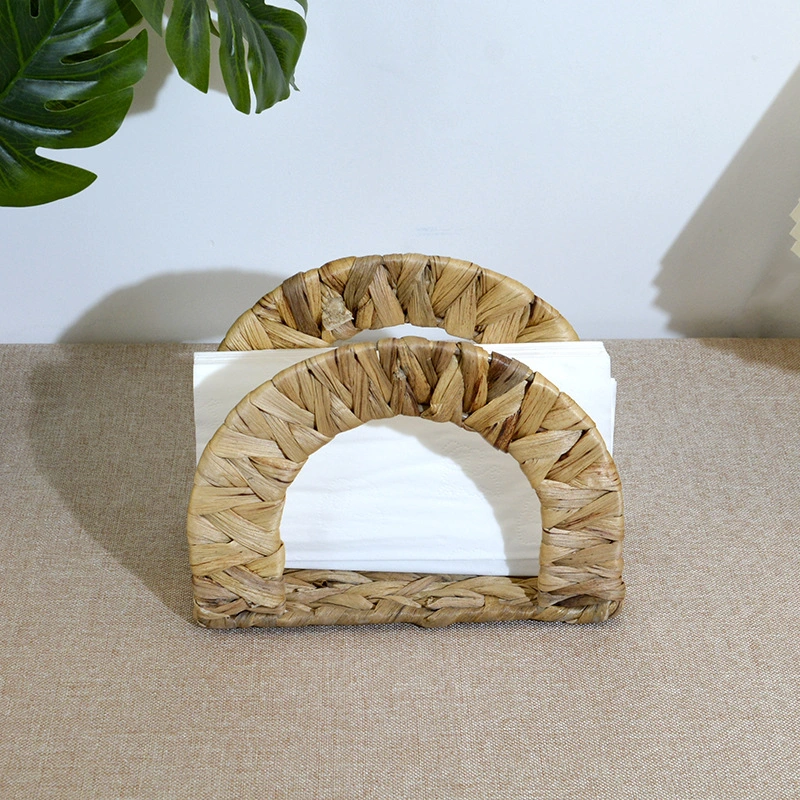 Napkin Holder Woven Paper Napkin Holder Simple Modern Serviette Holder Golden