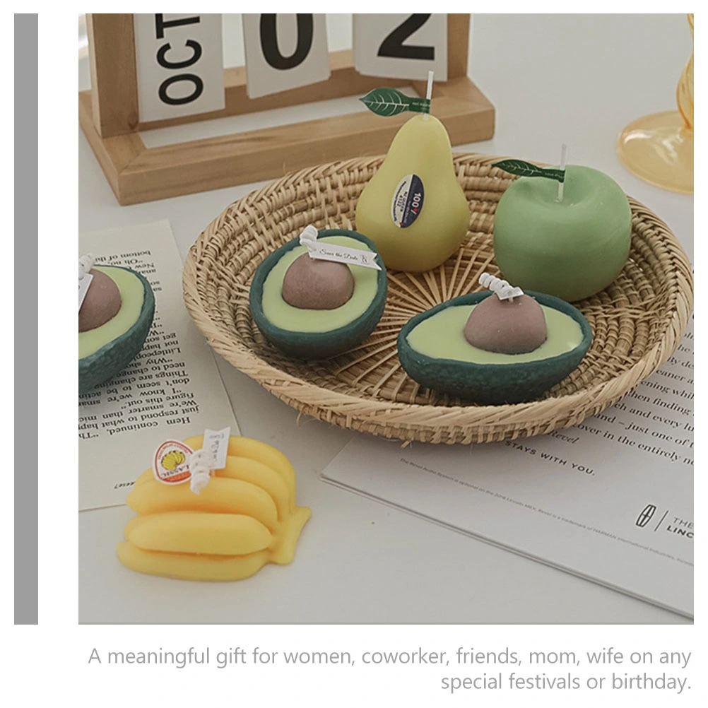 2Pcs Scented Candle Avocados Aroma Candle Decorative Scented Candle Decor Tabletop Ornament