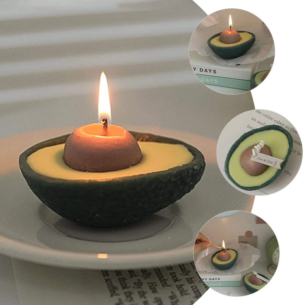 2Pcs Scented Candle Avocados Aroma Candle Decorative Scented Candle Decor Tabletop Ornament