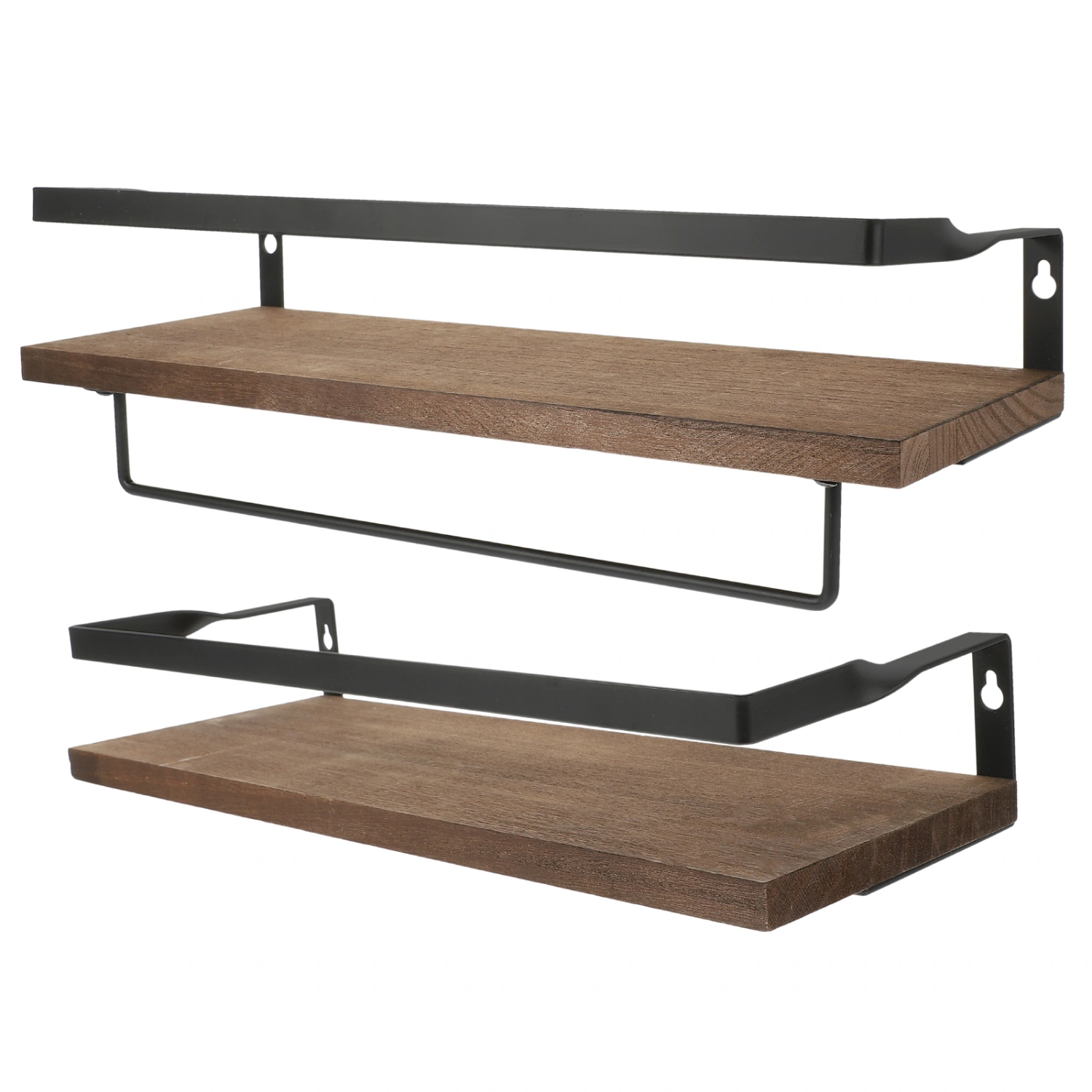 2pcs Modern Wall Hanging Board Hanging Shelf Wood Shelf Wall Mounted Storage Rack