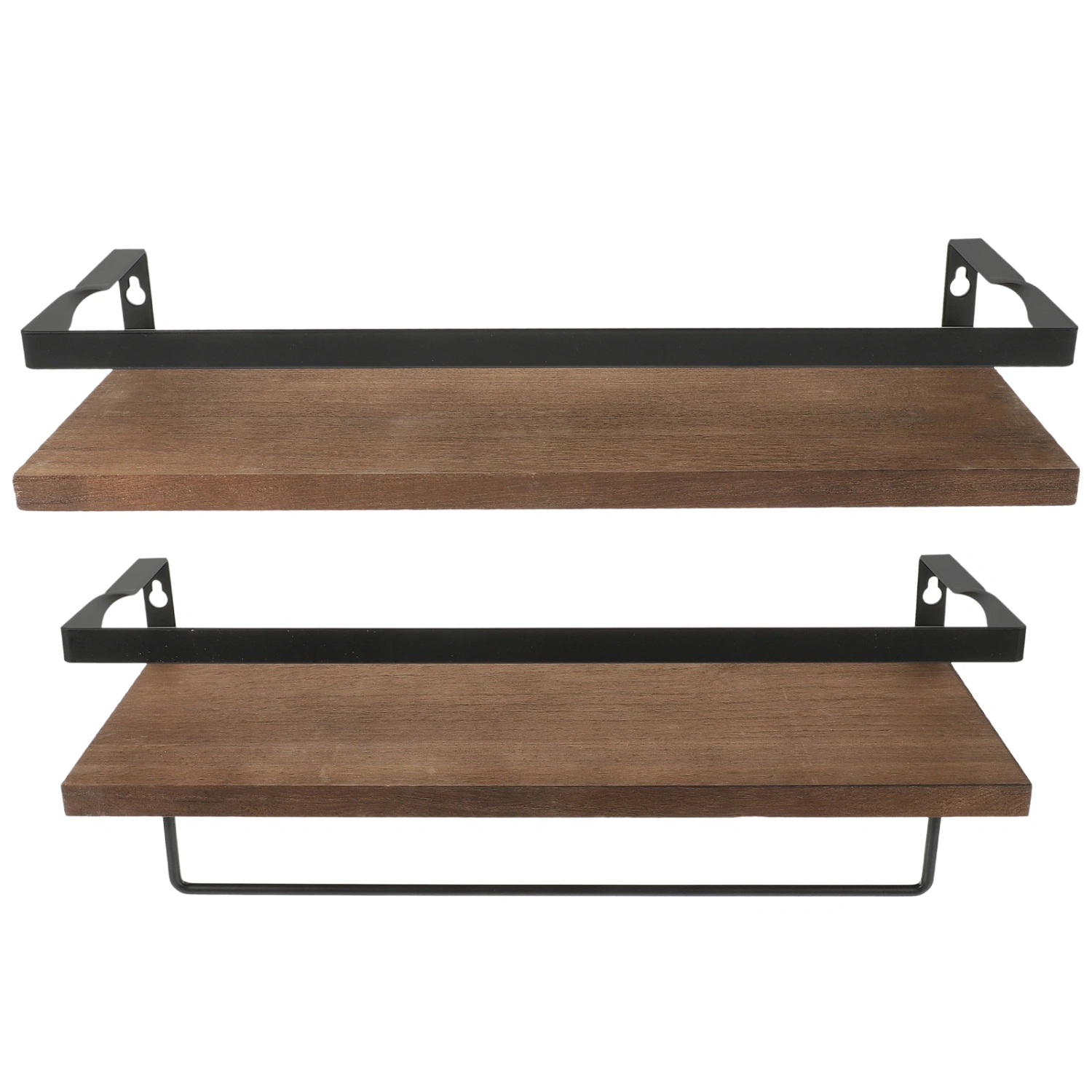 2pcs Modern Wall Hanging Board Hanging Shelf Wood Shelf Wall Mounted Storage Rack