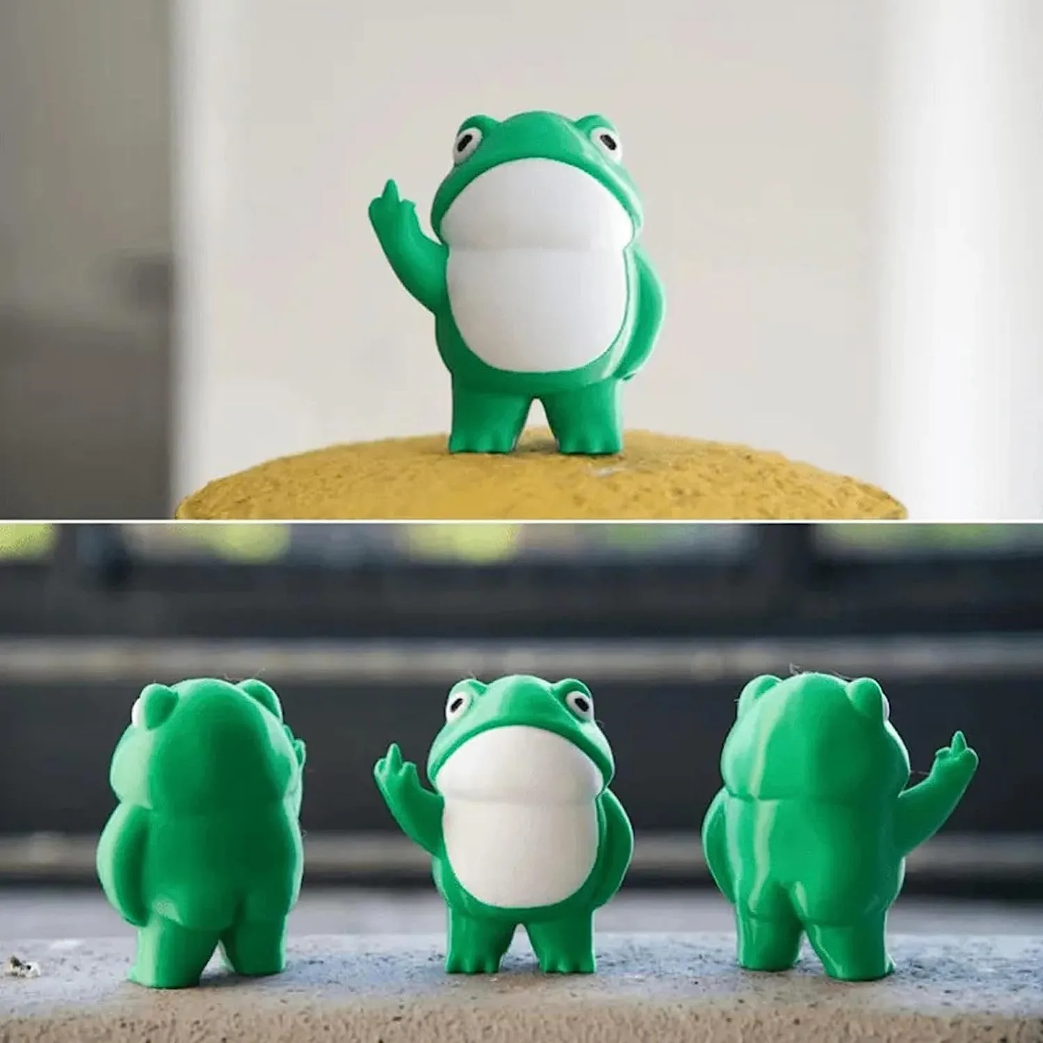 Outdoor Garden Decorative Frog Statue Frog Ornament Simulated Cartoon Frog Statue