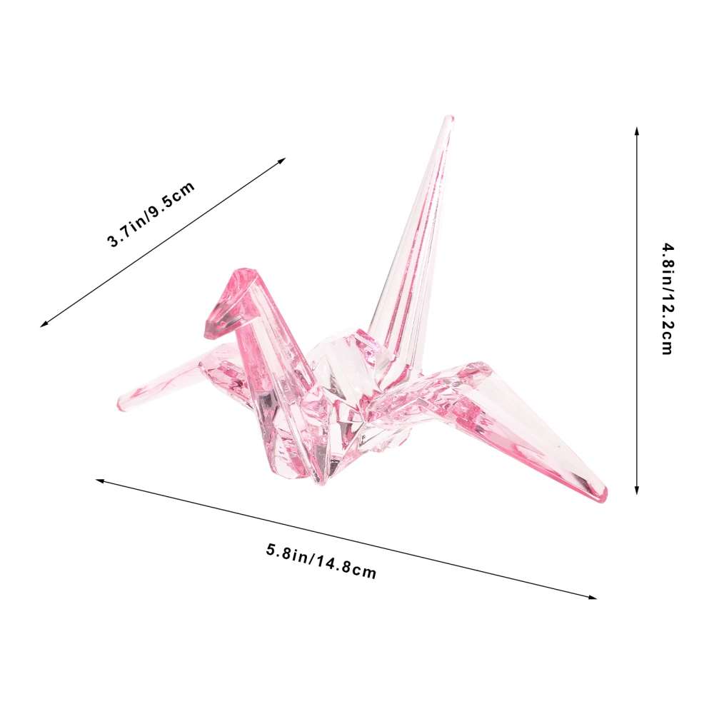 Creative Simulated Origami Crane Model Decoration Desktop Acrylic Made Ornament Kids Birthday Gift