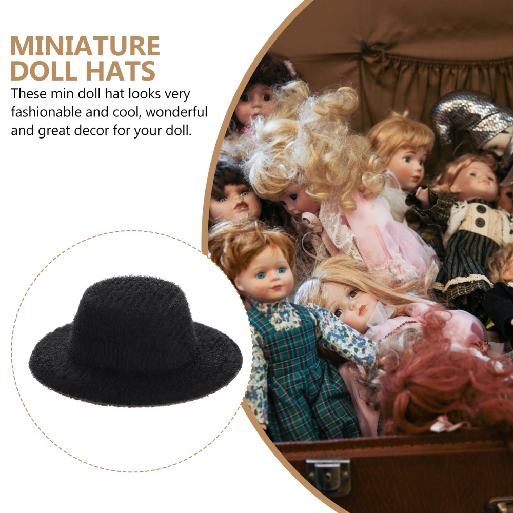 10Pcs Miniature Dolls Hat Mini Formal Hats Miniature Hats Doll Hats DIY Craft Supplies