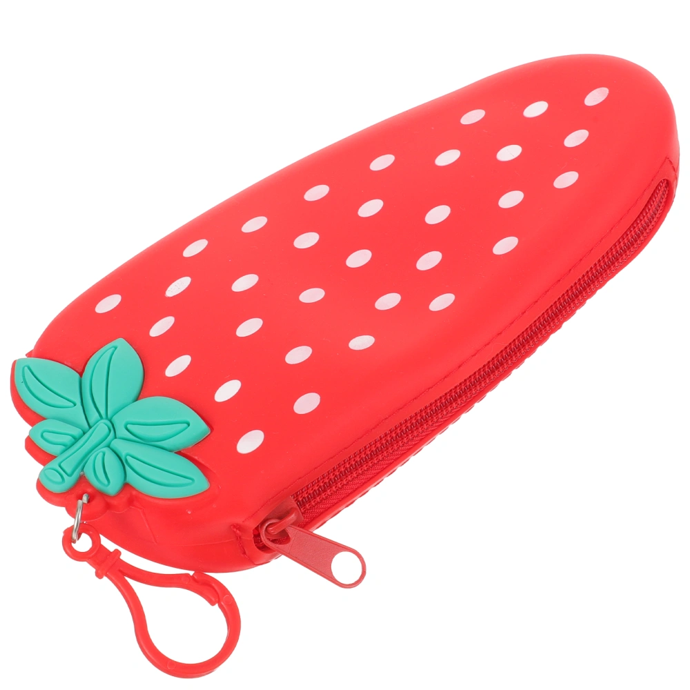 Pencil Bag Zipper Closure Pencil Pouch Strawberry Pencil Stationery Bag Cute Pencil Bag