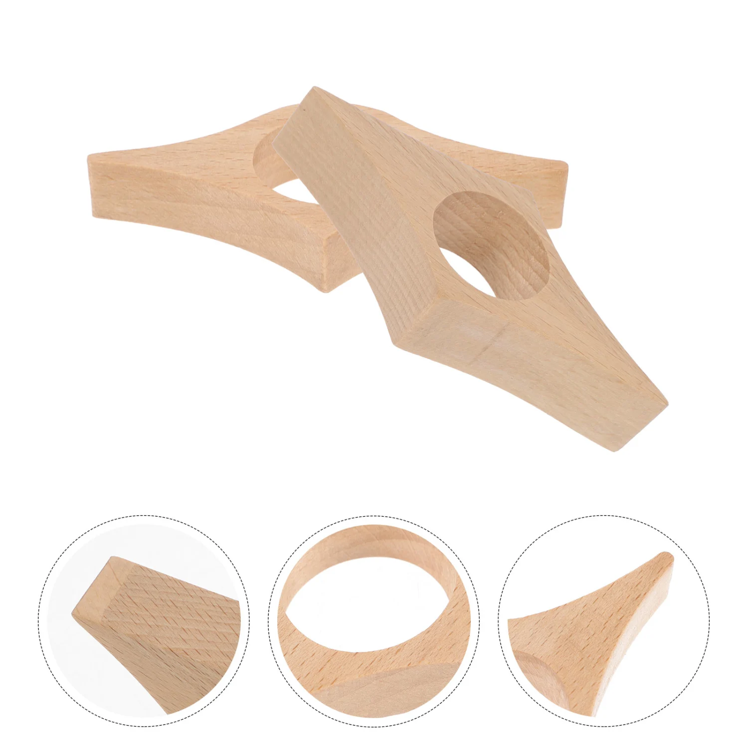 2Pcs Thumb Ring Page Holder Wood Bookmark Page Holder Portable Reading Aids