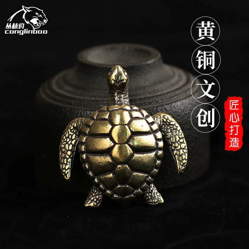 Desktop Turtle Figurine Brass Turtle Decoration Turtle Statue Landscape Desktop Ornament