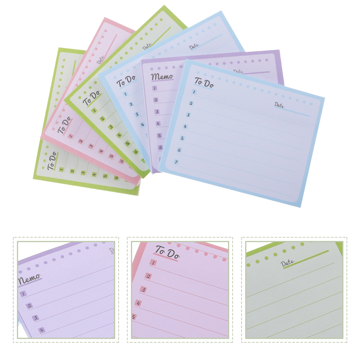 6 Books of Multi-functional Note Pads Adorable Memo Pads Portable Note Stickers for Students