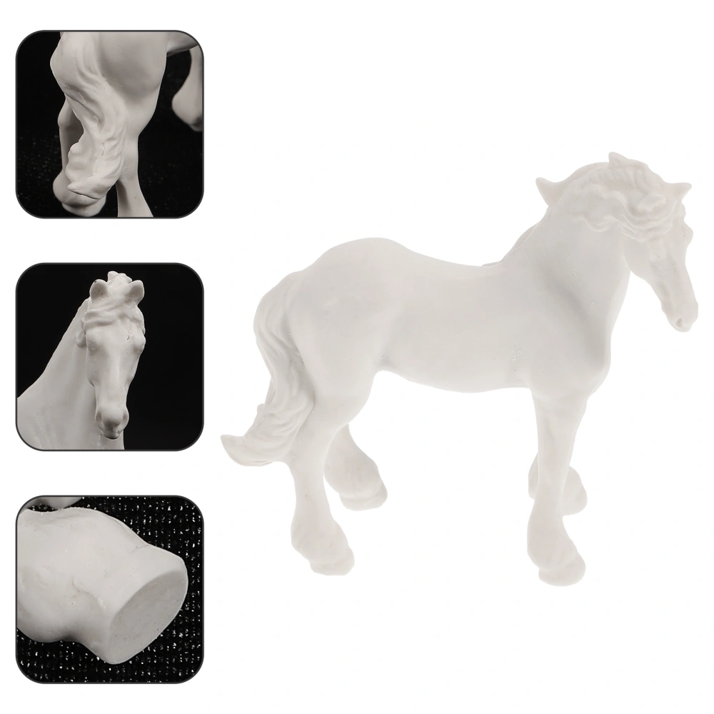 Horse Figurine Resin Horse Statue Fish Tank Horse Sculpture Simulated Horse Modeling Figurine