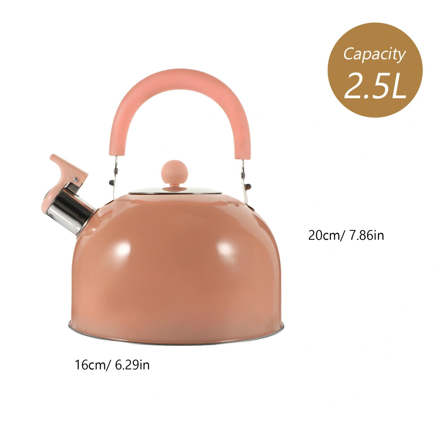 Kitchen Stovetop Water Kettle Stainless Steel Whistling Kettle Large-capacity Boiling Water Kettle