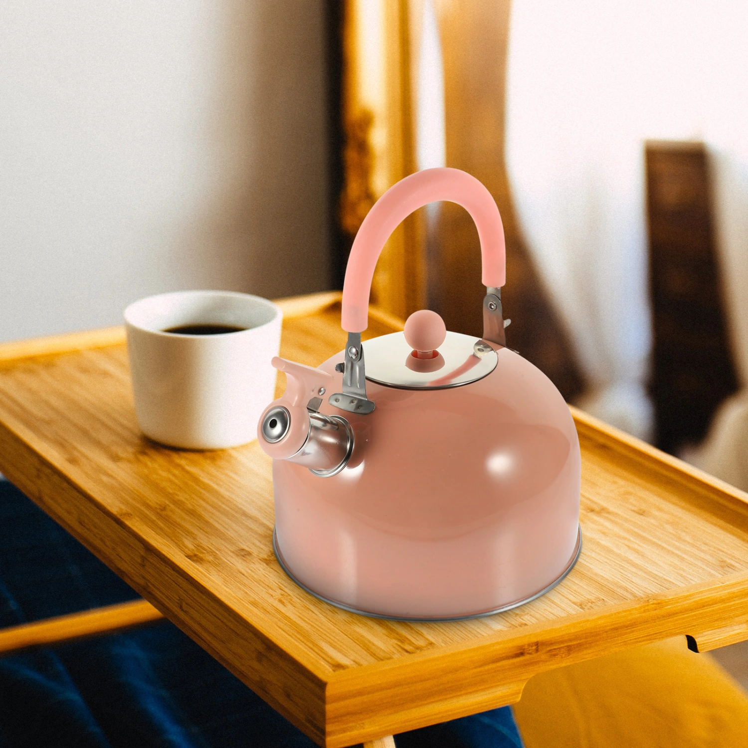 Kitchen Stovetop Water Kettle Stainless Steel Whistling Kettle Large-capacity Boiling Water Kettle