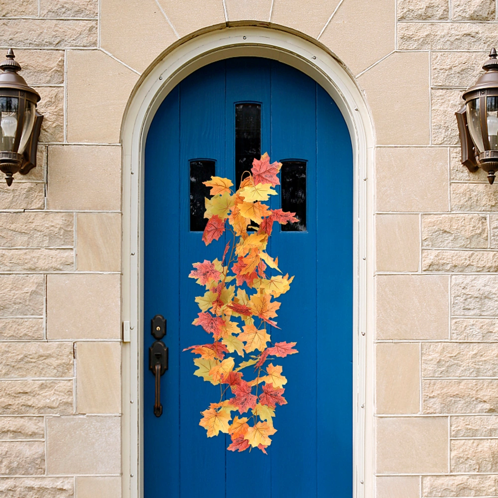 Fall Garland Maple Leaf Hanging Vine Garland Artificial Autumn Maple Leaf Vine