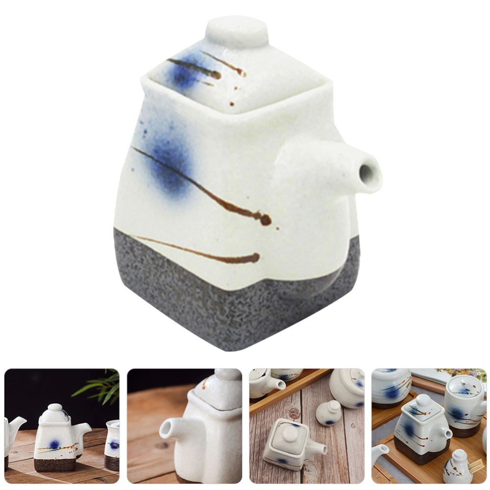 Ceramic Vinegar Dispenser Japanese Style Condiment Container Ceramic Oil Dispenser Bottle