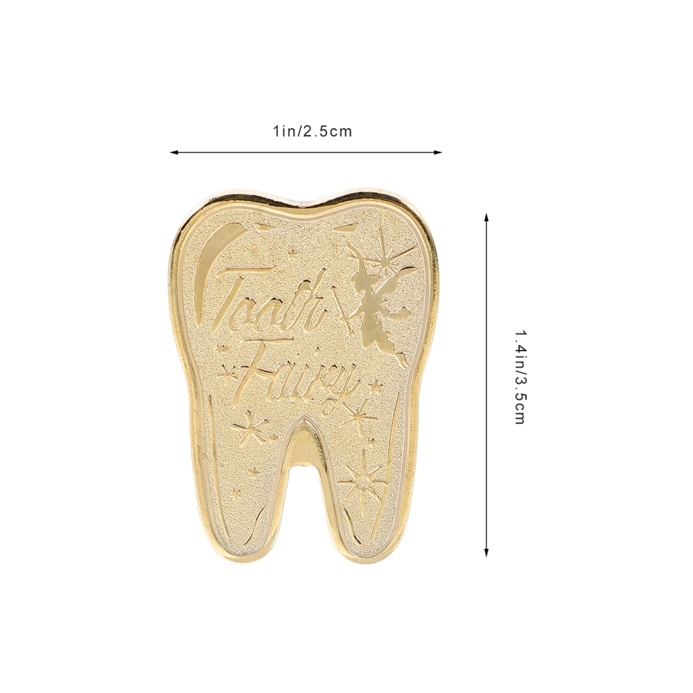 Delicate Kids Tooth Coin Kids Tooth Souvenir Metal Coin Delicate Craft Tooth Coin