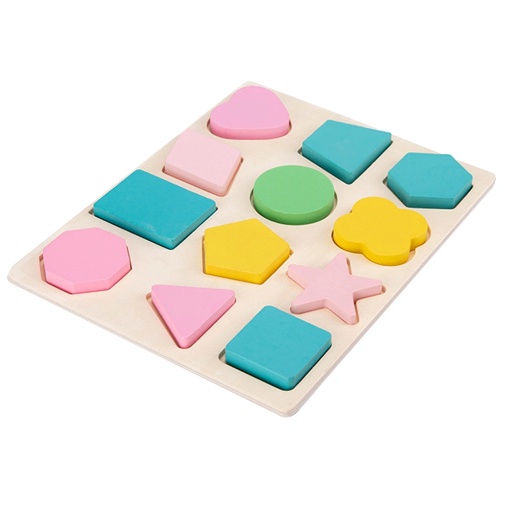 1 set of Shape Puzzle Wooden Puzzles for Toddlers Shape Learning Puzzles Toys