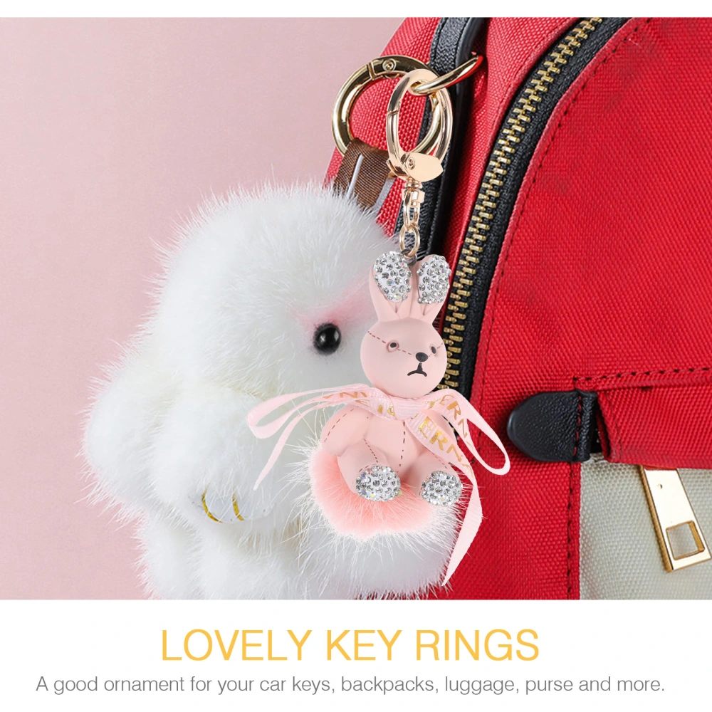 Creative Rabbit Keychain Bunny Hanging Key Pendant Bunny Key Ring Hanging Decoration