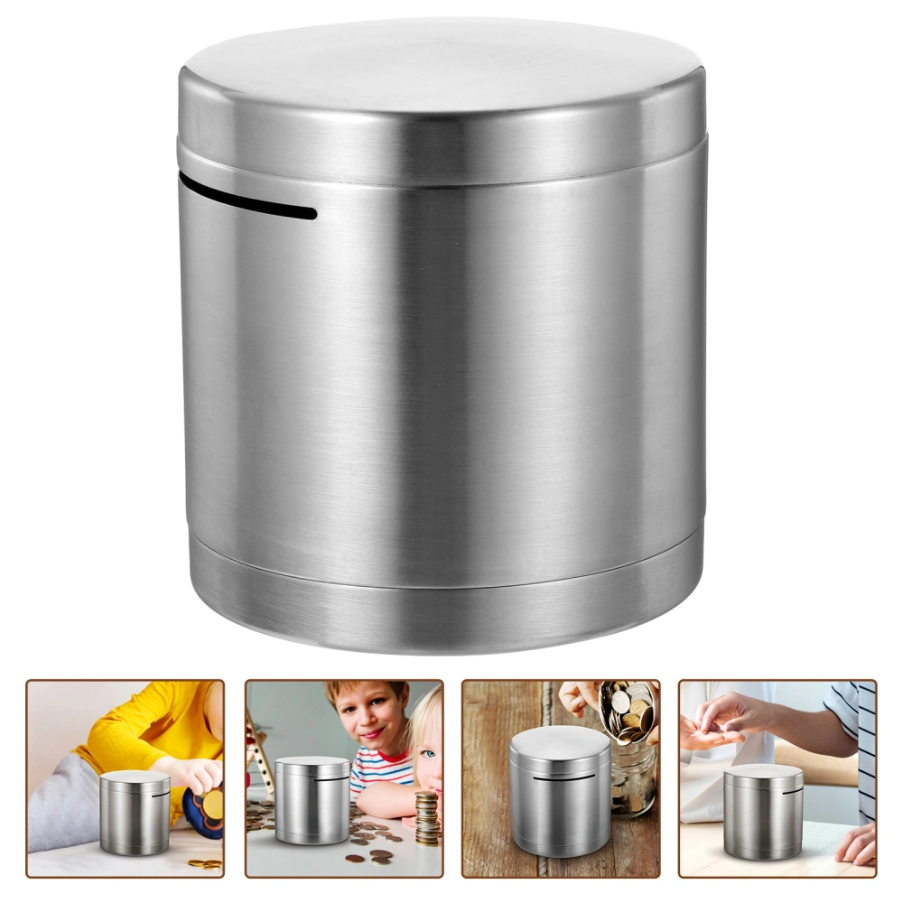 Stainless Steel Saving Box Safe Piggy Bank Savings Box Cash Storage Box Cash Holder