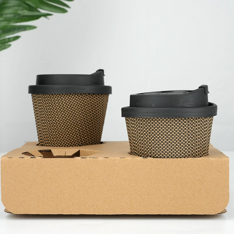 1 set of Disposable Coffee Cups Hot Milk Cups Coffee Cups Drinking Cups with  Lids