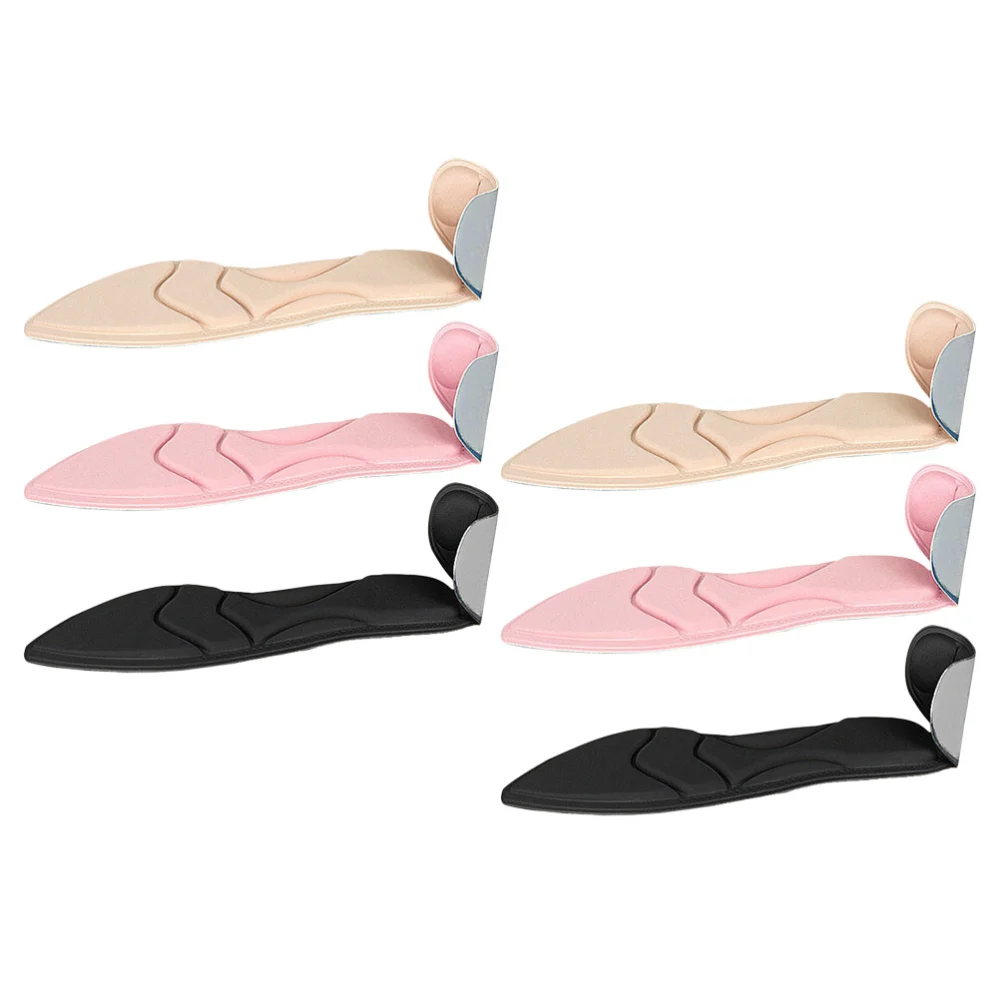 3 Pairs Shoes Heel Pads Supple Foot Arch Insole High Heel Insole High Heel Liners for Girl