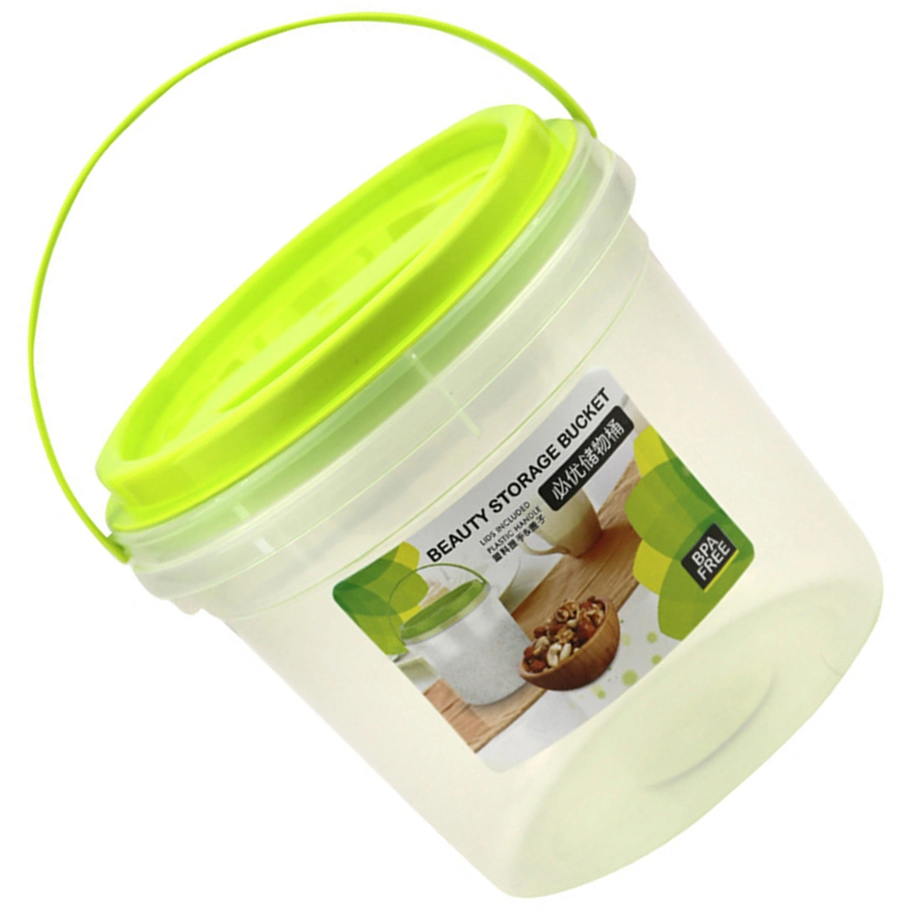 Reusable Plastic Laundry Detergent Holder Lidded Canister Laundry Condensate Beads Bucket(4000ml)