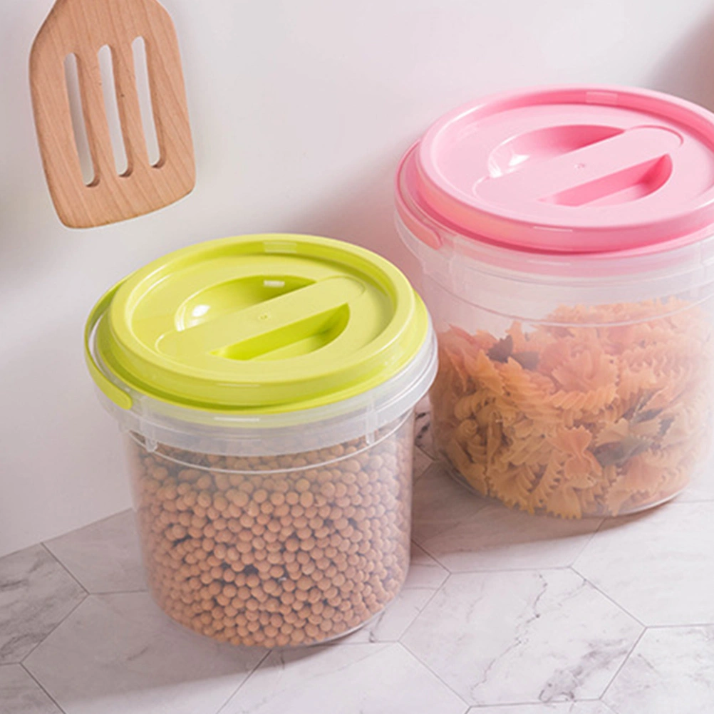 Reusable Plastic Laundry Detergent Holder Lidded Canister Laundry Condensate Beads Bucket(4000ml)