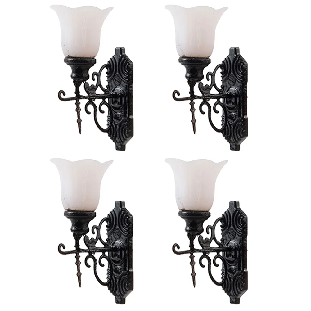5pcs Mini House Wall Lamps Miniature Wall Lights Doll House Miniature Wall Lamps