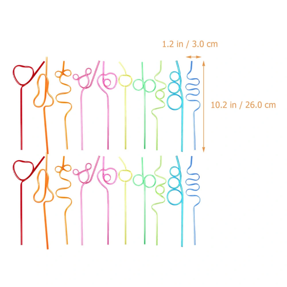 30 pcs Reusable Drinking Straws Plastic Drinks Straws Kids Drinking Straws Party Straw