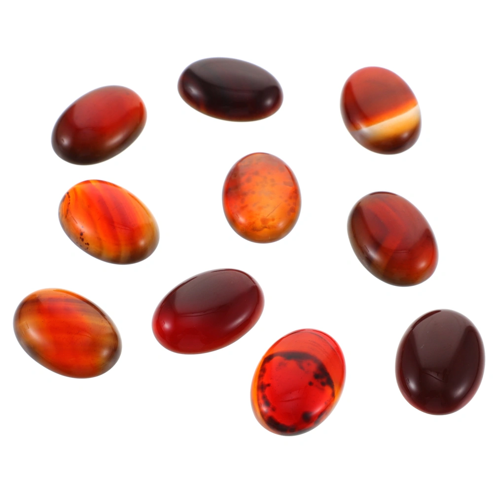 10pcs Natural Flat Back Cabochons Beads Cabochons Stone Beads for Jewelry Making