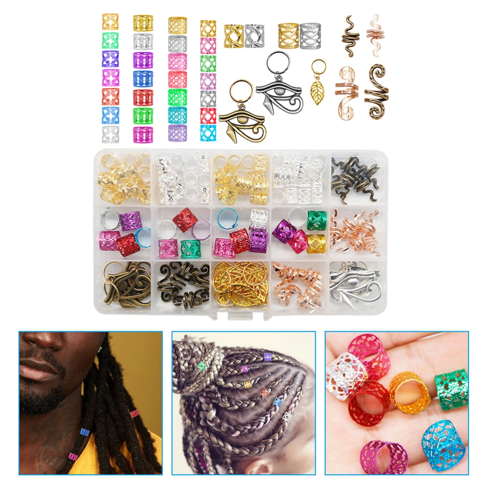 116pcs Dreadlock Jewelry Braids Hair Decoration Hair Beads Hair Jewels for Braids