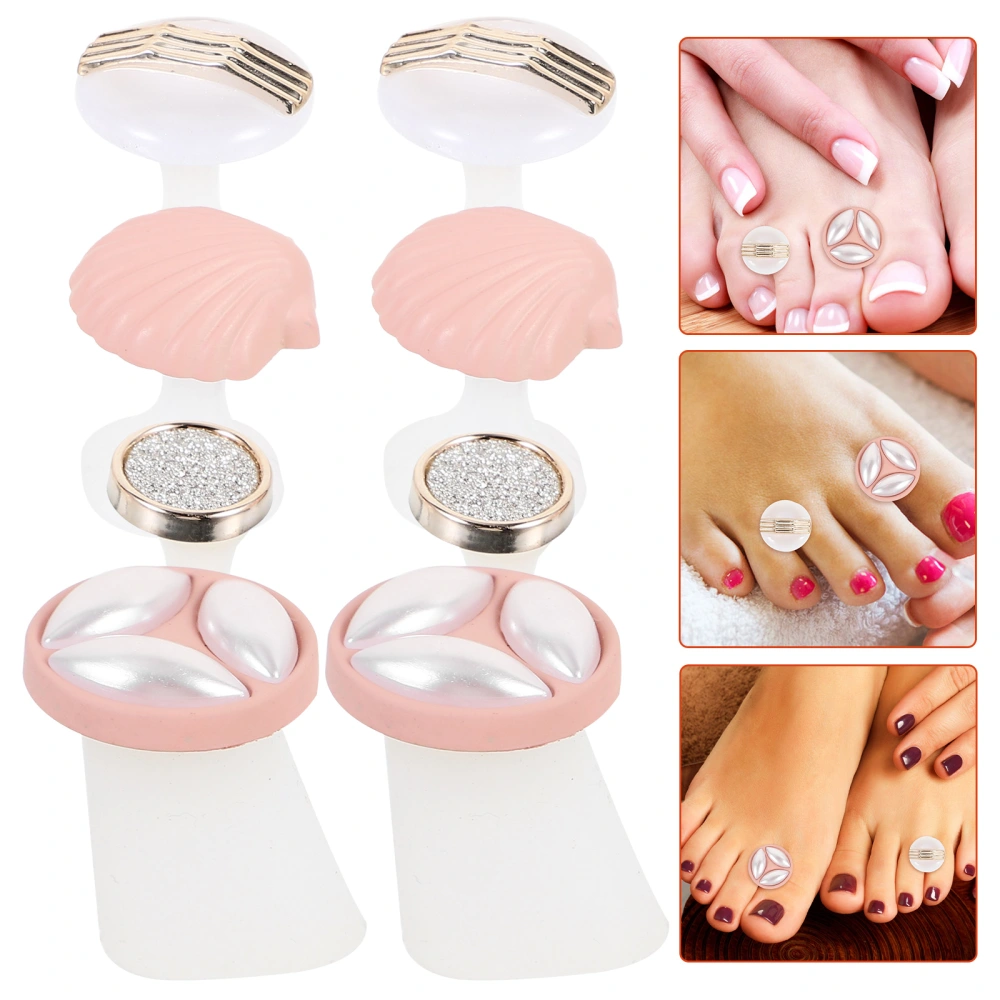 8 pcs Silicone Toe Separators Small Toe Separators Decorative Toe Spacers Pedicure Toe Separators