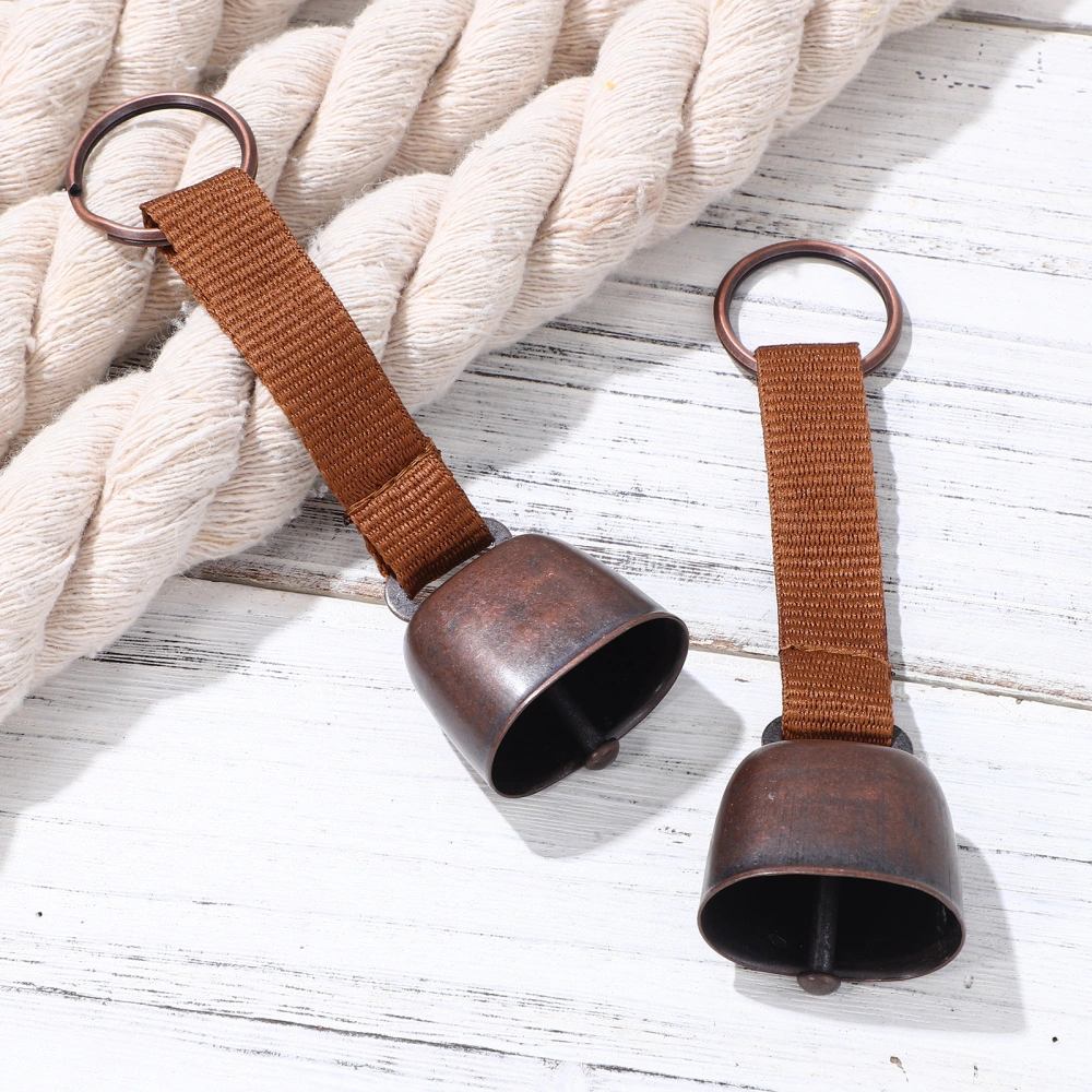 2Pcs Bear Bell Loud Bear Repellent Bell with Nylon Webbing for Harvesting Wild Vegetables Mountain Walking