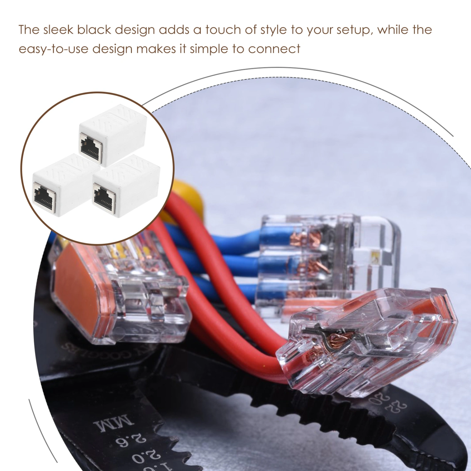 3pcs Ethernet Extender Ethernet Cable Adapter Female To Female Ethernet Connector
