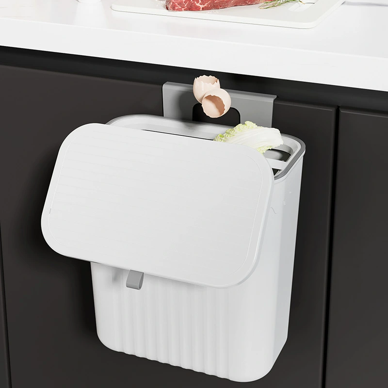Hanging Type Kitchen Waste Bin Multi-functional Trash Can Lidded Kitchen Garbage Can