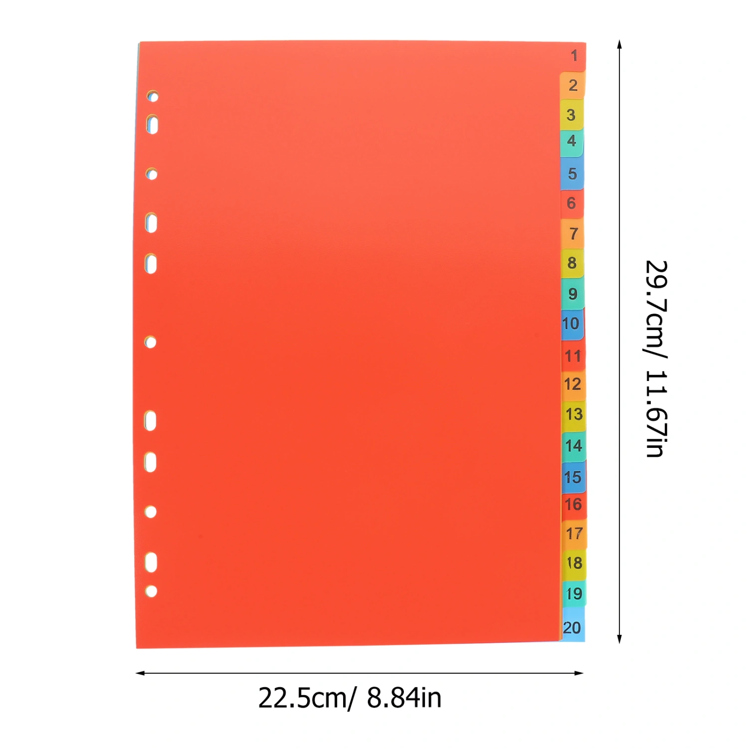 20 Sheets A4 Binder Divider File Divider Subject Divider For Binder Notebook For School Office