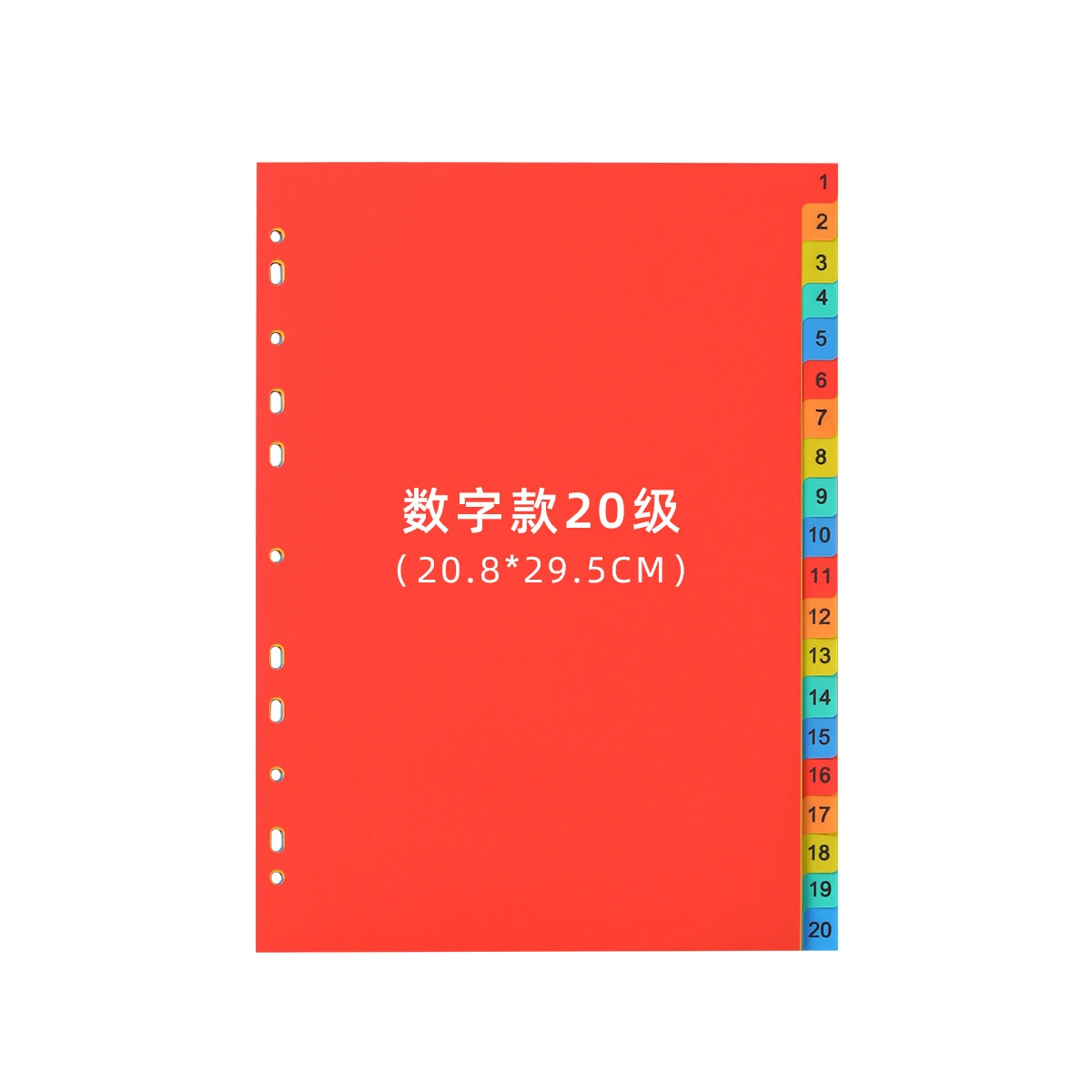 20 Sheets A4 Binder Divider File Divider Subject Divider For Binder Notebook For School Office