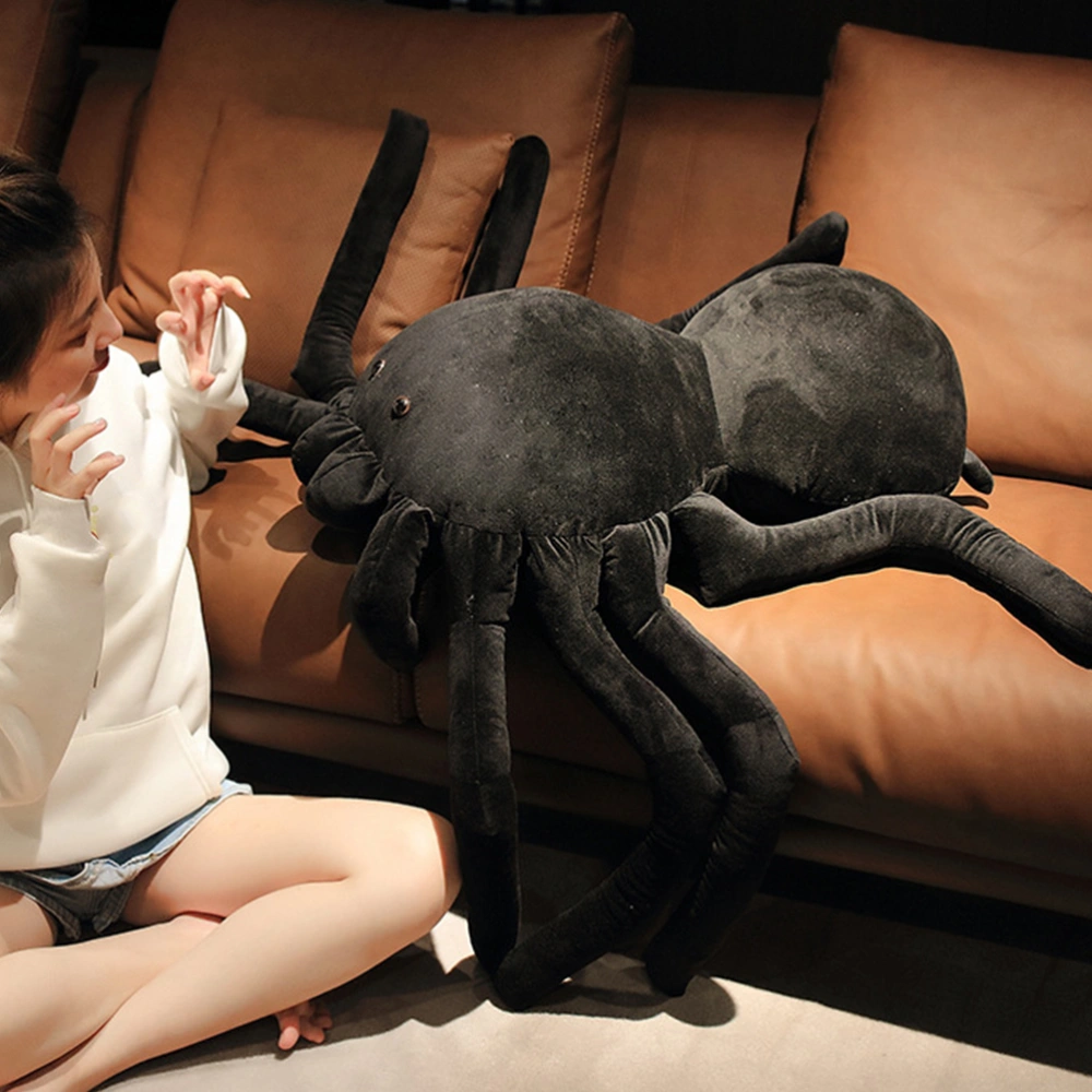 Spider Plush Toy Realistic Stuffed Animal Toy Halloween Hugging Pillow Stuffing Horror Doll