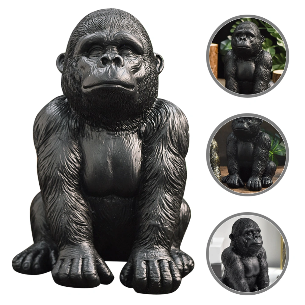 Decorative Gorilla Statue Resin Gorilla Adornment Desktop Gorilla Figurine Gorilla Statue Decor