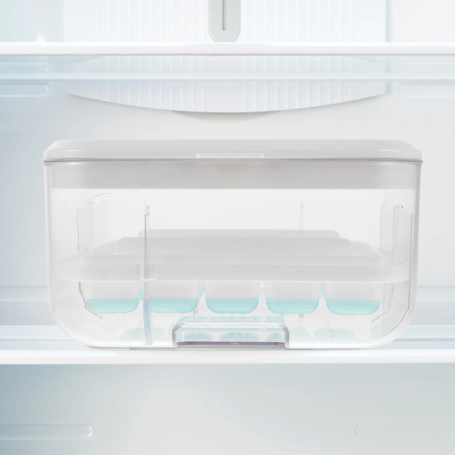 Ice Cube Tray 2-layer Ice Cube Making Mold Multipurpose Ice Cube Storage Box