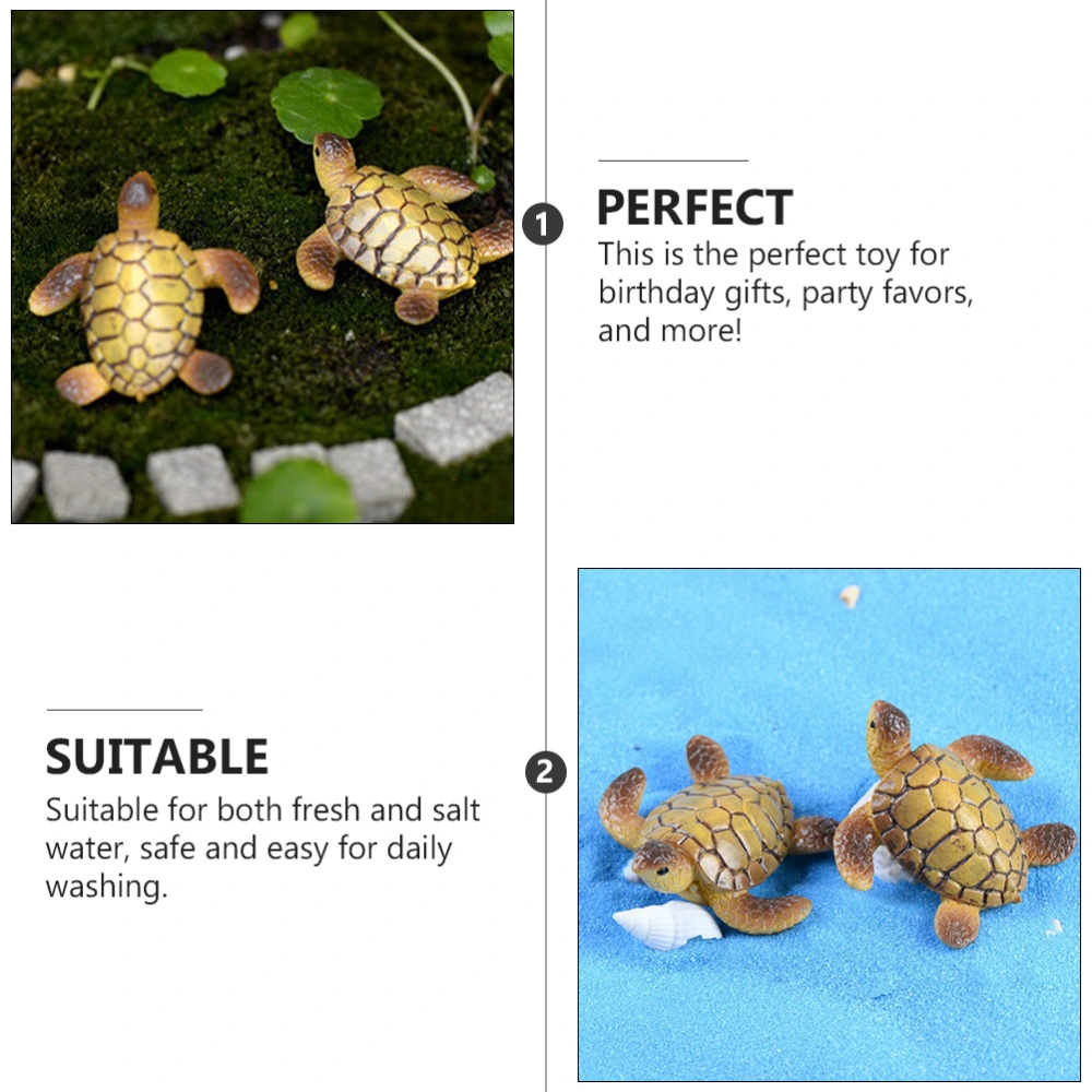 6pcs Miniature Turtle Figurine Turtle Status Micro Landscape Turtle Decorations