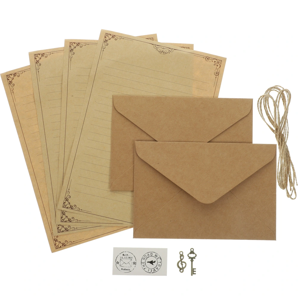 2 Sets of Retro Letter Paper and Envelope Kit Writing Paper A5 Letter Paper Set Travelers Notepad Insert