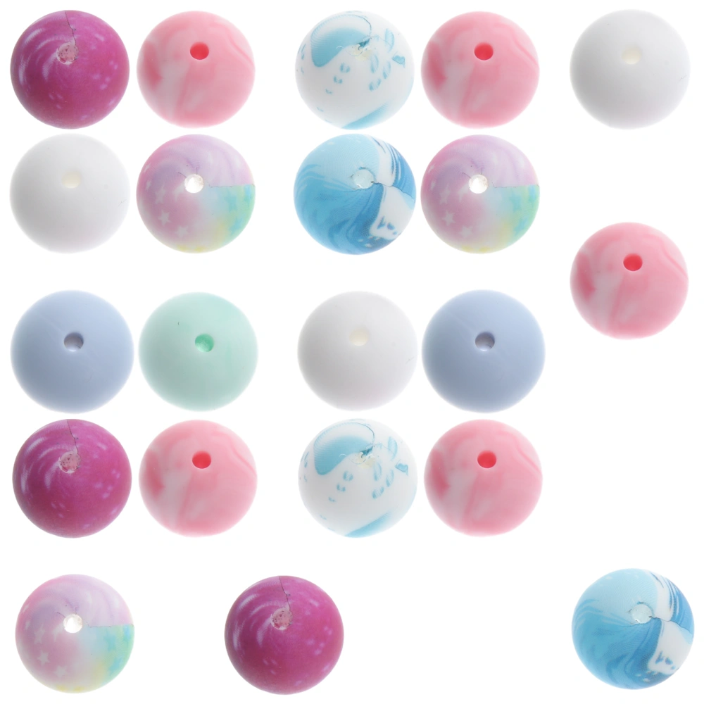 78Pcs Loose Beads Spacer Beads Diy Crafts Making Silicone Beads for Bracelet Jewelry Making