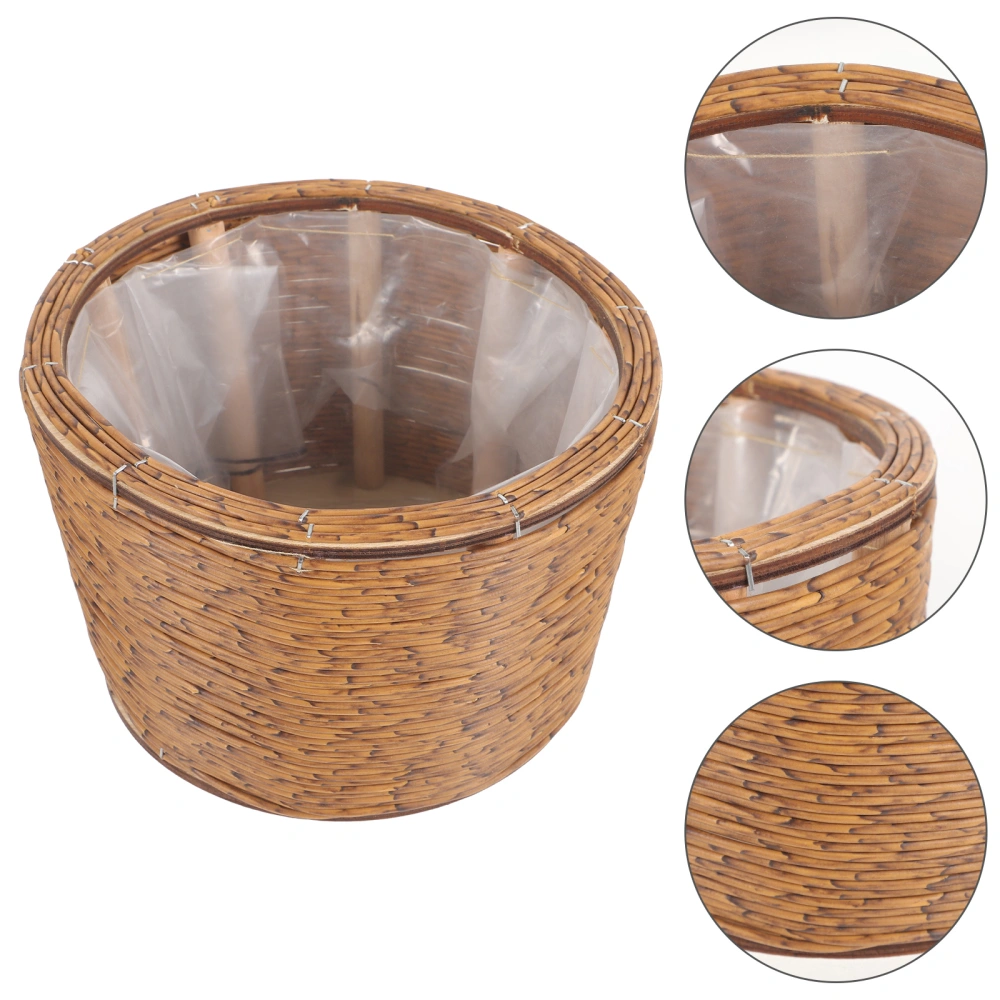 Woven Basket Flower Planter Basket Hand Woven Plant Basket Storage Basket for Home