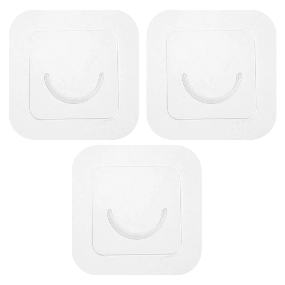 3Pcs Shower Curtain Rod Mount Holders Adhesive Shower Rod Tension Retainers