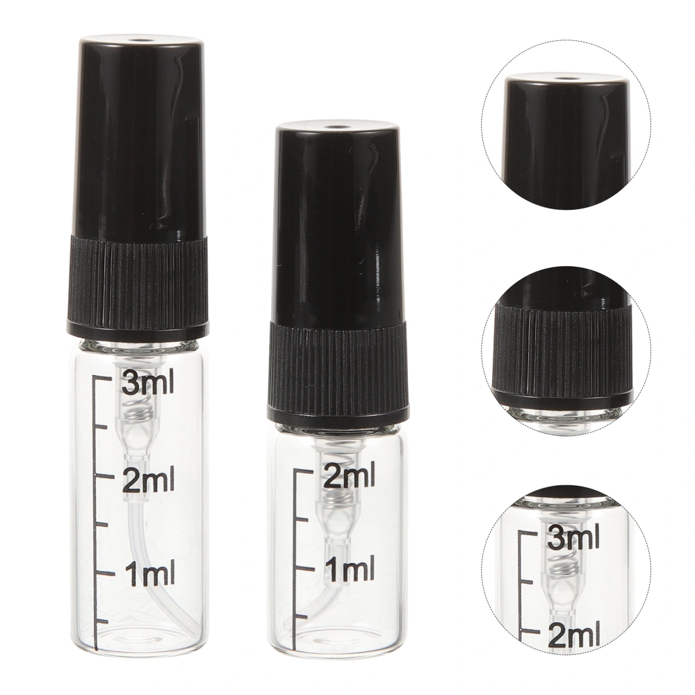 10pcs Portable Perfume Bottles Small Empty Bottles Glass Empty Bottles Spray Perfume Bottles