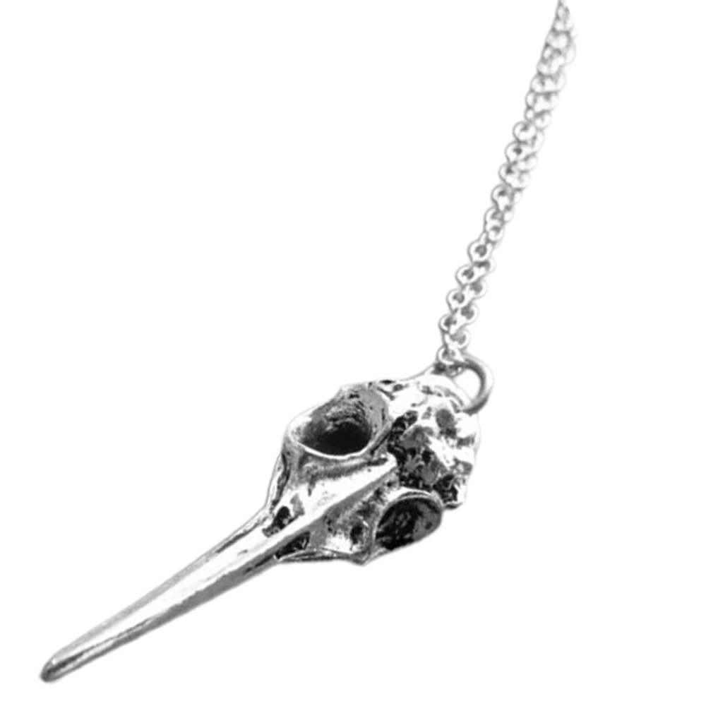 Gothic Bird Skull Necklace Skull Pendant Necklace Gothic Necklace Halloween Necklace Gothic Jewelry