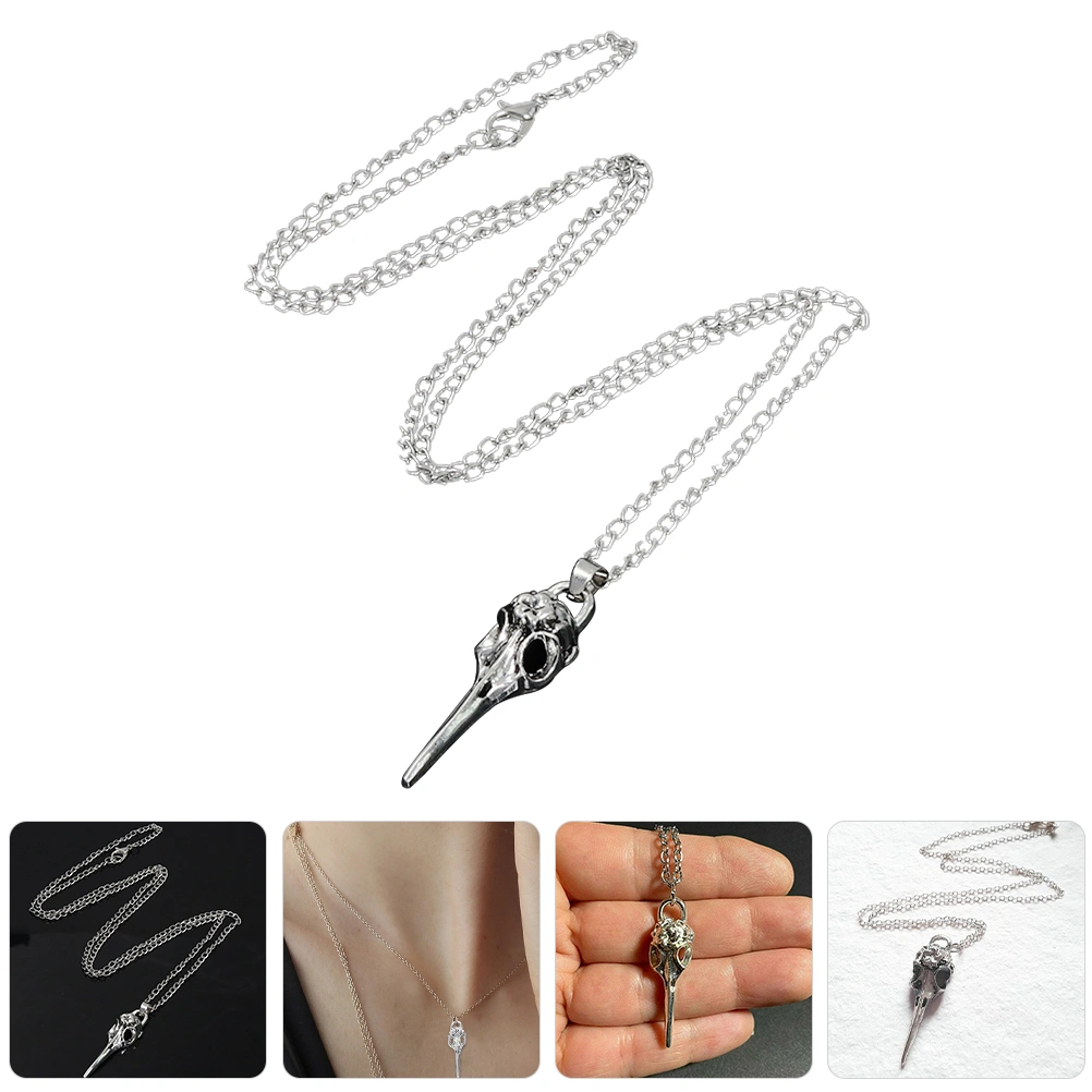 Gothic Bird Skull Necklace Skull Pendant Necklace Gothic Necklace Halloween Necklace Gothic Jewelry