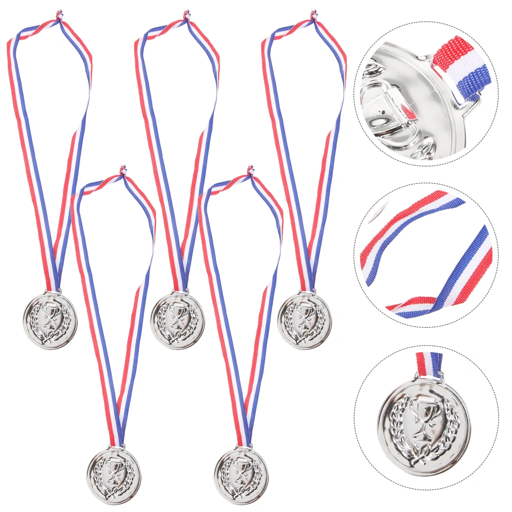 5Pcs Kids Medal with Lanyard Award Medals Sports Match Medals Awards Medals for Sports Rewarding