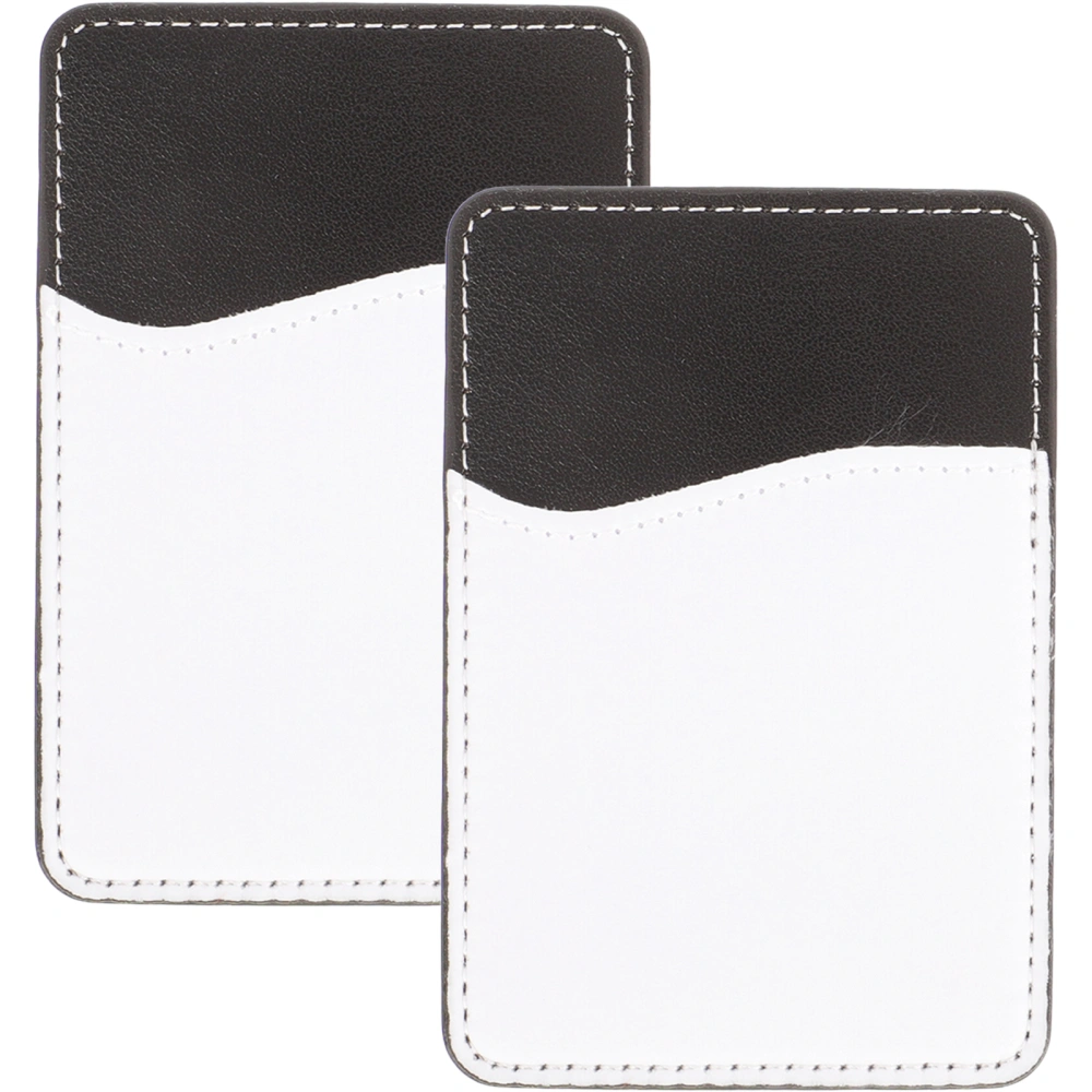 2pcs Sublimation Phone Card Holder Stick On Phone Wallet Phone Credit Card Holder