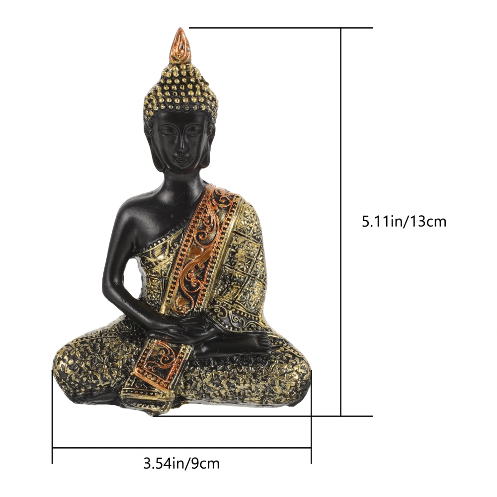 Vintage Desktop Buddha Figurine Resin Adornment Buddha Sculpture Resin Buddha Statue